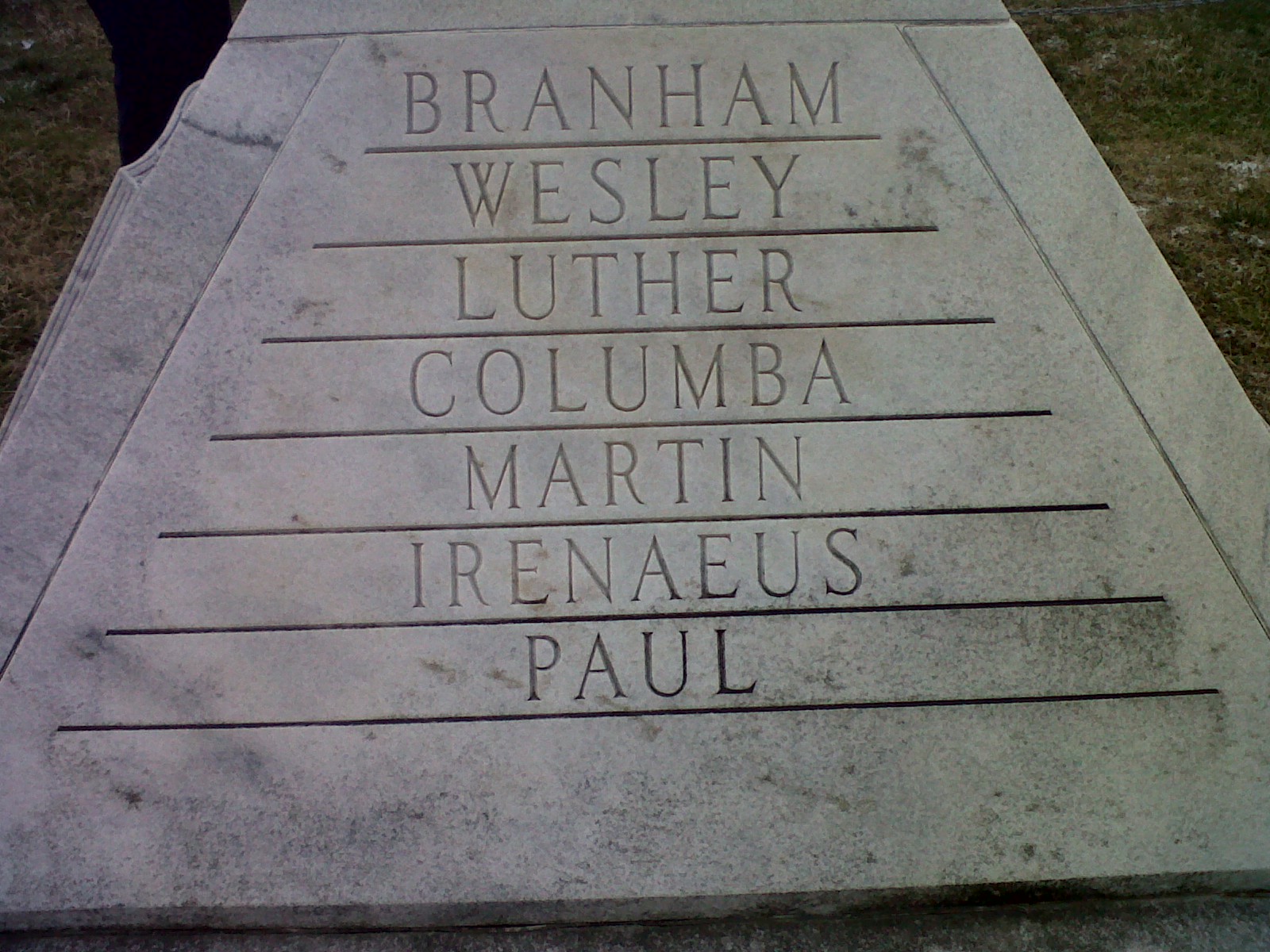 Wm Branham Pyramid Grave Stone